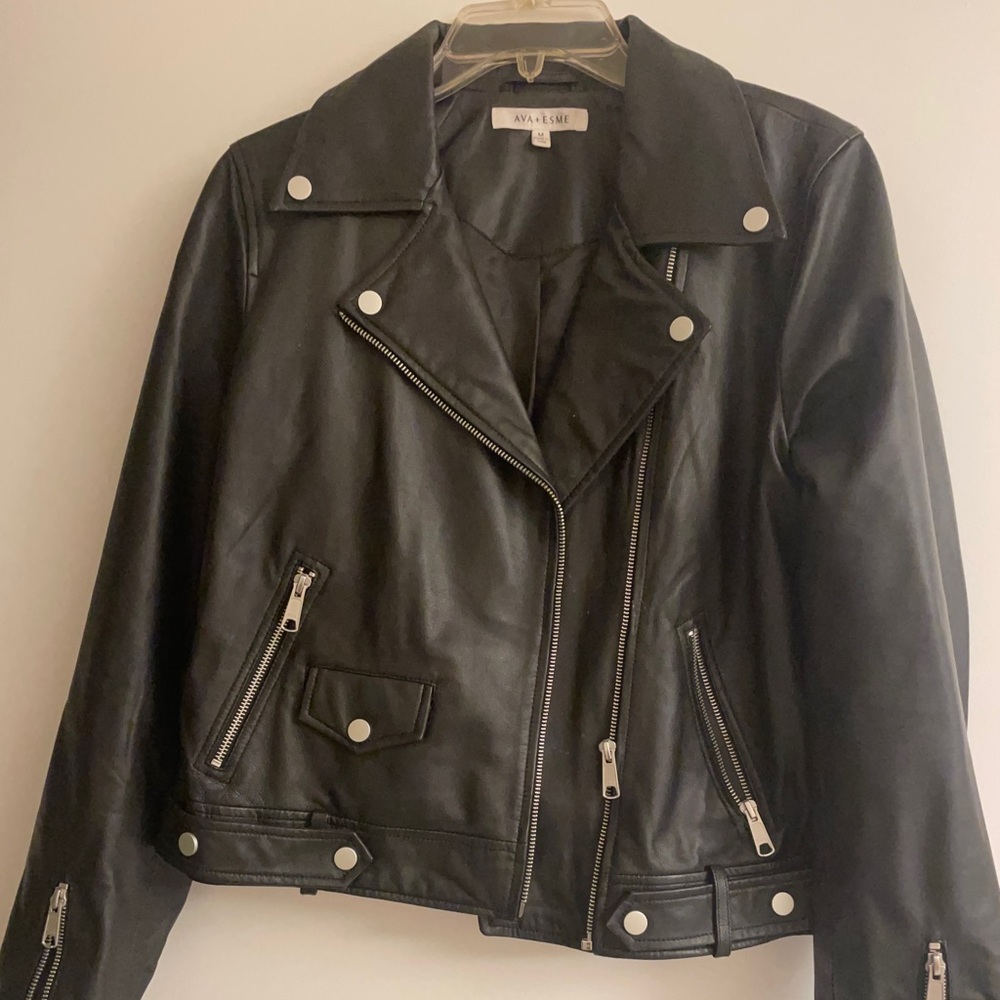 AVA+ESME Leather Moro Jacket with silver hardware